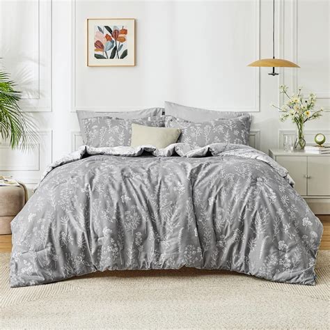 Amazon Bedsure Cal King Comforter Set Grey Comforter Cute