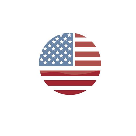 Isolated round shape American flag vector logo. 11442828 Vector Art at ...