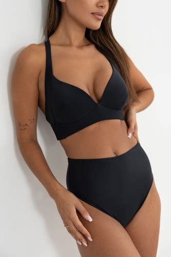 Góra od bikini push up usztywniana mira czarny nero Modne Lato bodya eu