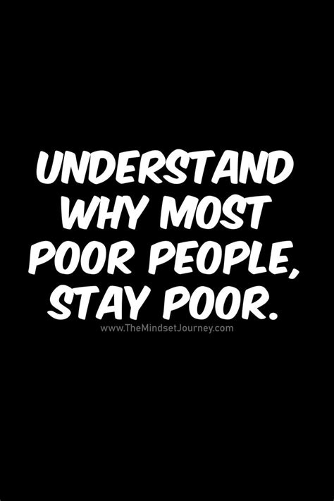 Understand Why Most Poor People Stay Poor The Mindset Journey