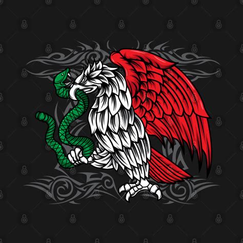 Mexican Pride Mexican Coat Of Arms Mexico Flag Tribal Style Newest