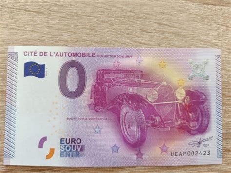 Billet touristique 0 euro souvenir Cité de l automobile France 2015 eBay