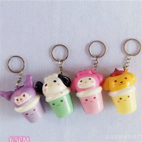 Jual Gantungan Kunci Squishy Sanrio Cup My Melody Kuromi Pompompurin