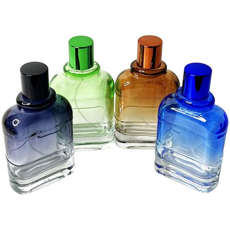 100ml 3.4oz clear gradient colored glass spray bottles