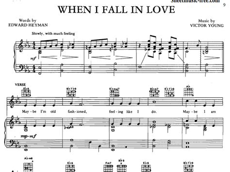 Nat King Cole When I Fall In Love To Me Free Sheet Music Pdf For Piano