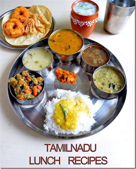 TAMILNADU LUNCH MENU 2 - SOUTH INDIAN LUNCH MENU IDEAS | Chitra's Food Book