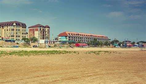 Resort town Izberbash stock image. Image of landscape - 225849367