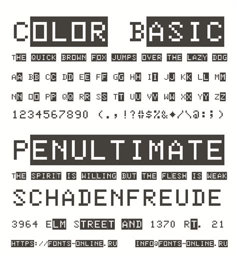 color basic font