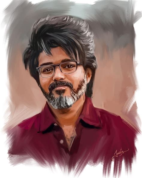 Artstation Leo Thalapathy Vijay New Getup Painting 2023 Leofilm