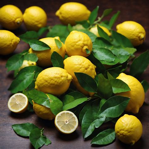 Lemons And Lemon Leaves Free Stock Photo - Public Domain Pictures