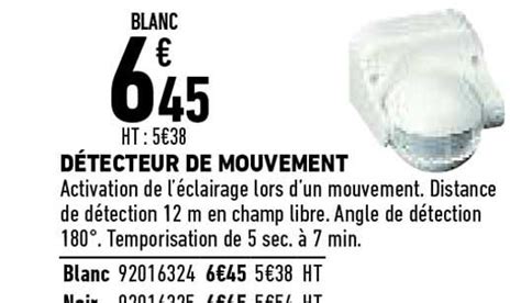 Promo Détecteur De Mouvement chez Brico Cash iCatalogue fr