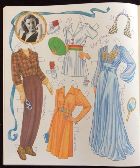 Barbara Stanwyck Paper Dolls Book Pages Marilyn Henry Artist