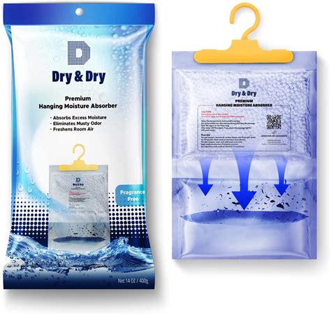 5 Pack Net 7 Oz Pack Dry Dry Premium Hanging Moisture Absorber