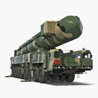 3D RT 2PM Topol Mobile Intercontinental Ballistic Missile Rigged 3D