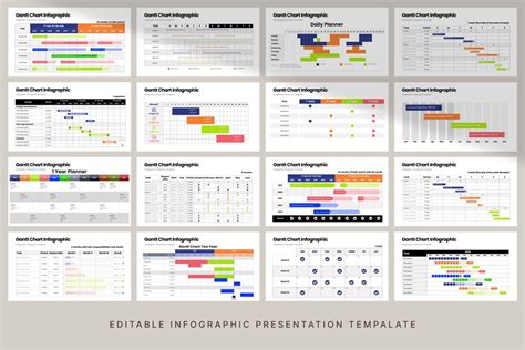 Gantt Chart - Infographic PowerPoint Template | Presentation Template 99129