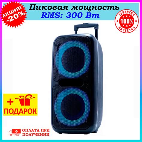 Купить Переносная мощная колонка с двумя микрофонами ZXX-7575 Колонка с ...