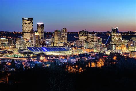 Pittsburgh Skyline at Sunset Photograph by Cityscape Photography | Pixels