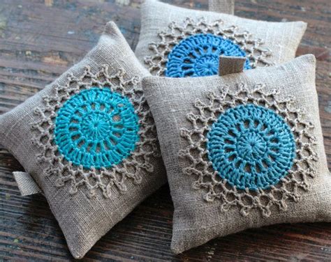 Sachets De Lavande Motif Au Crochet Lot De Ou Etsy France