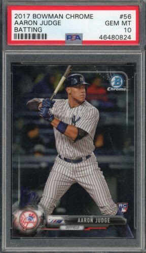 Aaron Judge Bowman Chrome Batting Baseball Rookie Card Rc