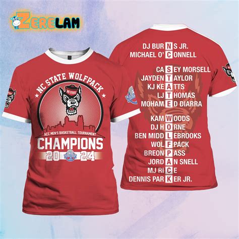 Nc State 2024 Acc Mens Basketball Tournament Champions Shirt Zerelam