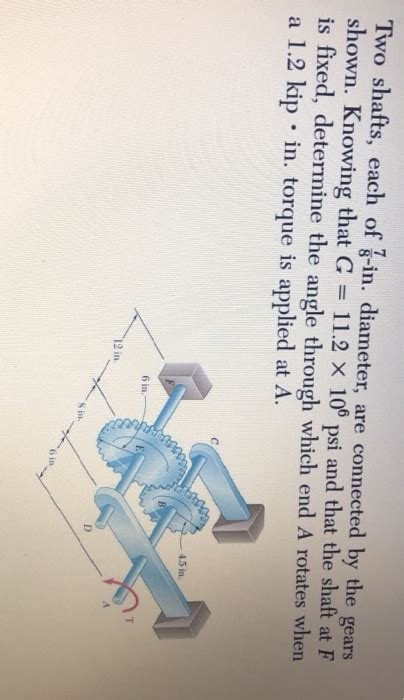 Solved Two Shafts Each Of In Diameter Are Connected By Chegg