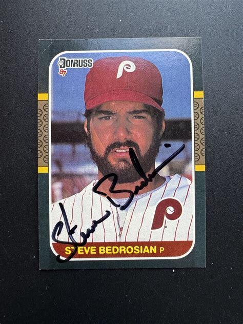 Donruss Steve Bedrosian Autograph Philadelphia Phillies Ebay