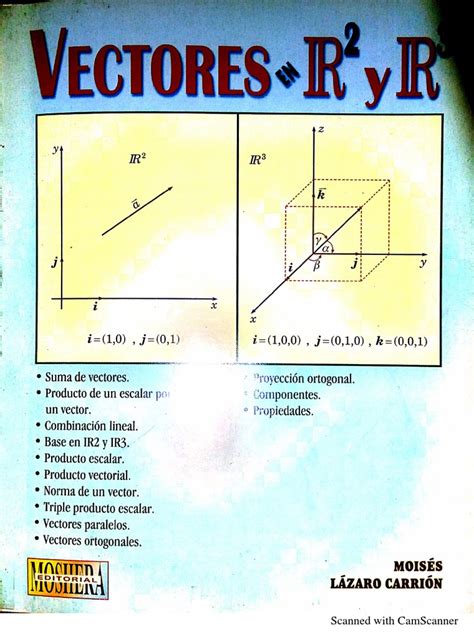 PDF Vectores En R2 Y R3 Moisés Lazaro 1ra Edición