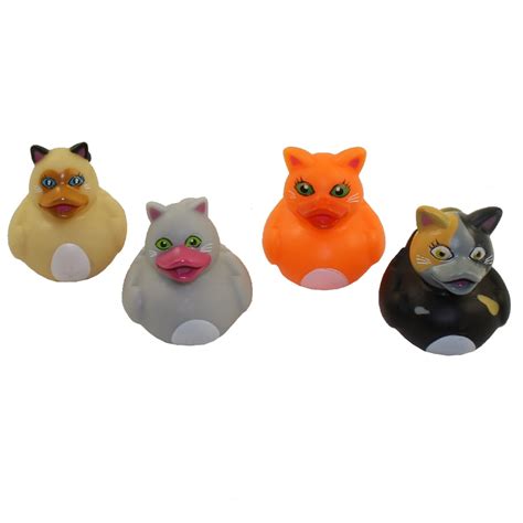 Rhode Island Novelty Rubber Ducks Cats Set Of 4 Styles