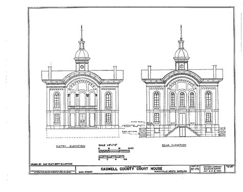 Caswell County Court House Architectural Drawings