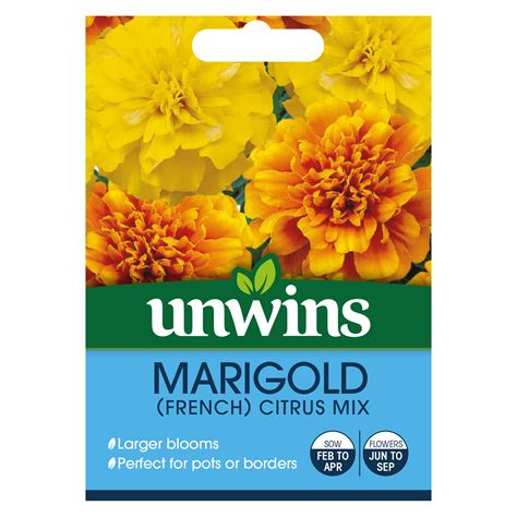 Unwins Marigold French Citrus Mix Seeds Flower Seeds Unwins Uk