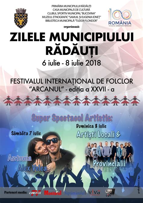 Cântăreți de top vor concerta de Zilele Municipiului Rădăuți Suceava