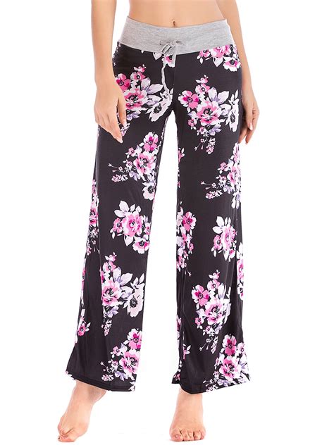 Lelinta Womens Plus Size Casual Comfy Pajama Pants Floral Print