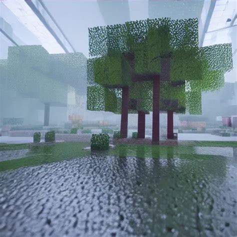 Rainy Day In Minecraft Raytracing K Octane Stable Diffusion