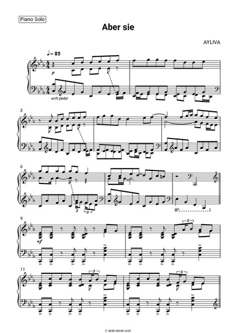 Aber Sie Piano Sheet Music Ayliva In Note Store Piano Solo Sku