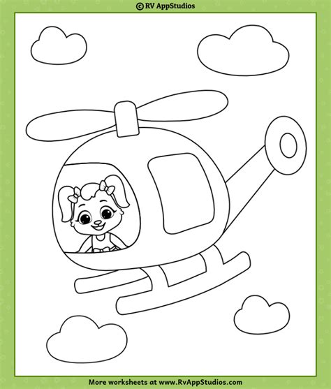 Helicopter Coloring Pages | Free Printable for Kids