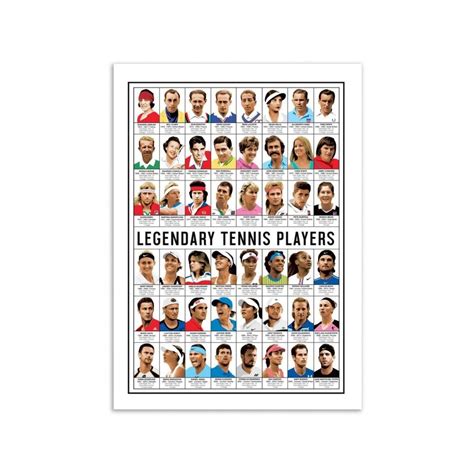 Poster Bourdereau The Legendary Tennis Players Hopono