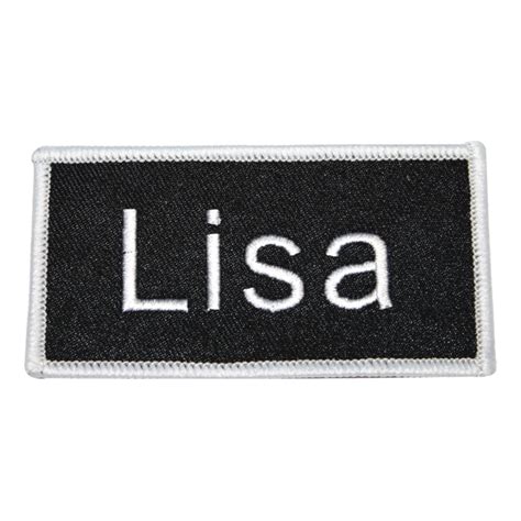 Lisa Name Tag Patch Uniform Id Work Shirt Badge Embroidered Iron On