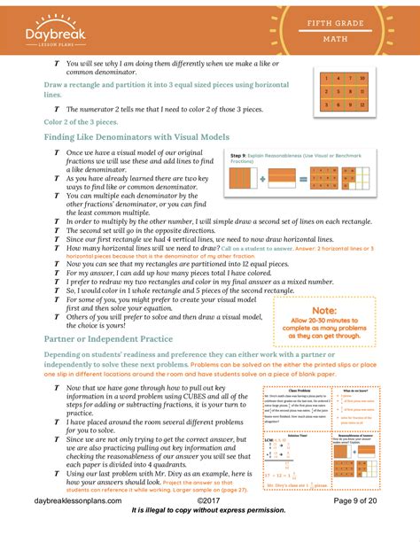 5th Grade Lesson Plans