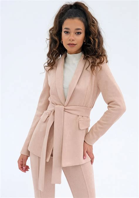 Vosca Marynarka Damska Z Imitacji Zamszu Nude Mosquito