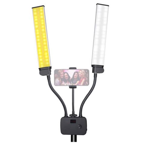 Светодиодная лампа двойная 3200-5600К 45Вт Puluz HD-45X – фото, отзывы ...