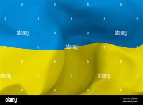 Waving Ukrainian Flag D Illustration Stock Photo Alamy