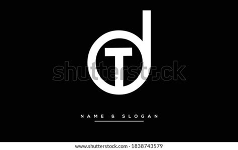 Td Dt T D Abstract Letters Stock Vector Royalty Free