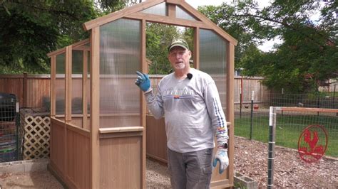 Yardistry Greenhouse Build Day Reposition Frame Connect Sides Fix