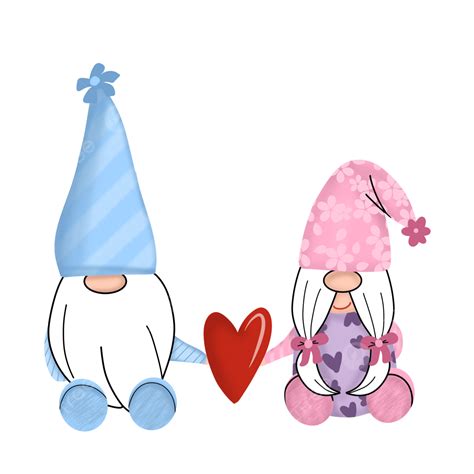 Valentines Gnome Clipart Hd Png Gnome S Couple In Valentine Day Edition Gnome Gnome Couple