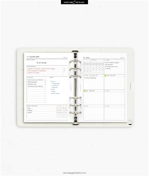 2024 Weekly Overview Planner Printable Insert For Personal Wide