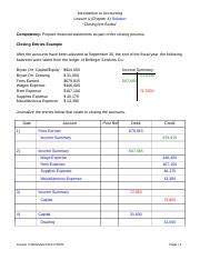 Lesson Worksheet Solution Docx Introduction To Accounting Lesson