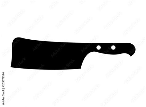 Butcher knife silhouette Stock Vector | Adobe Stock