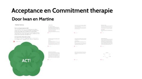 Acceptance En Commitment Therapie By Iwan Van Der Laan On Prezi