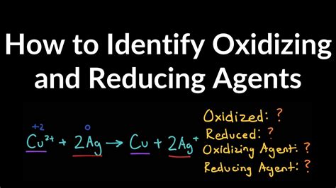 How To Identify Oxidation Agent Reducing Agent Oxidized And Reduced