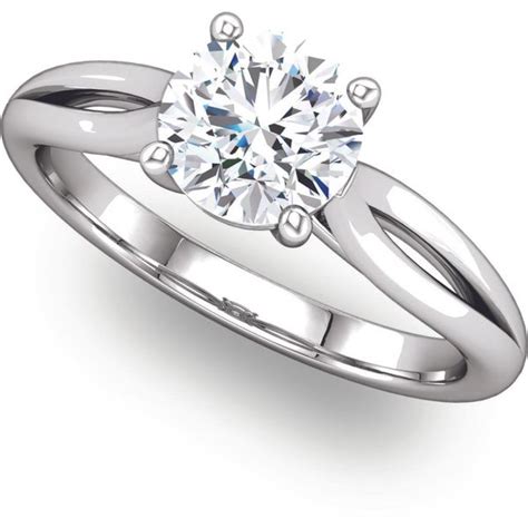 Split Shank Solitaire Engagement Ring 001-399-00043 | The Ring Austin ...